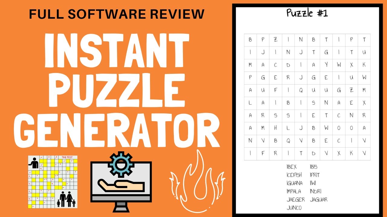Instant Puzzle Generator Review - Create Word Puzzles Fast! - Cash Flow ...